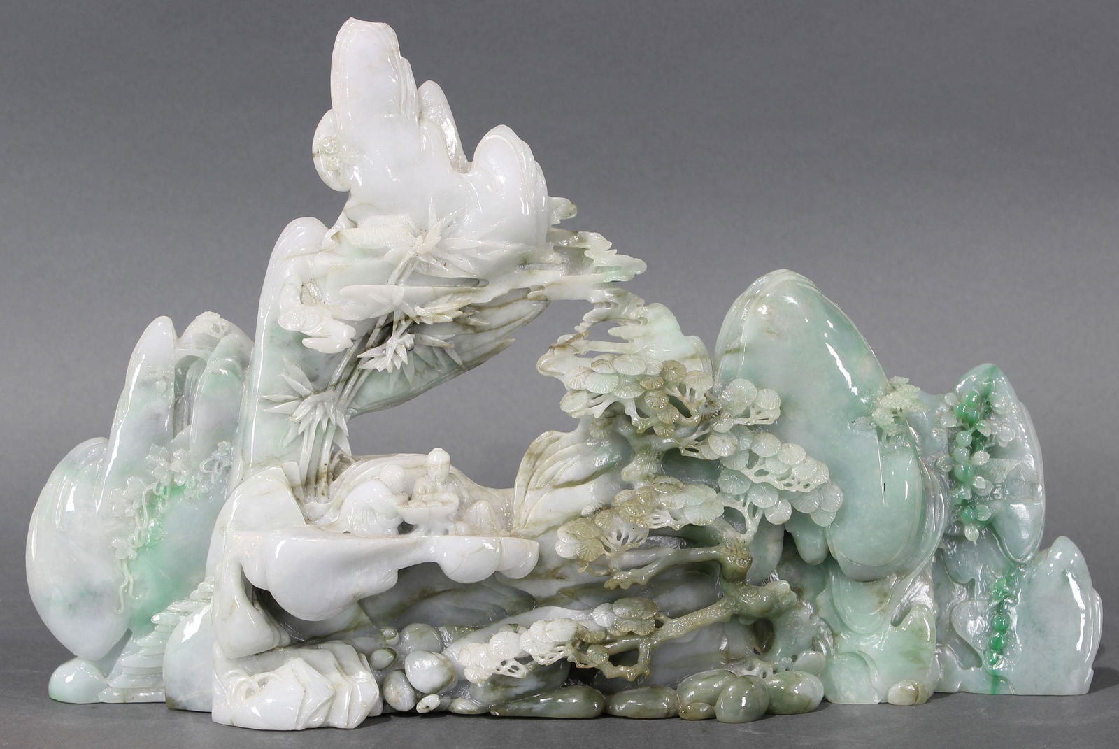Chinese nephrite pictorial carving of mountain carved (1 of 2)