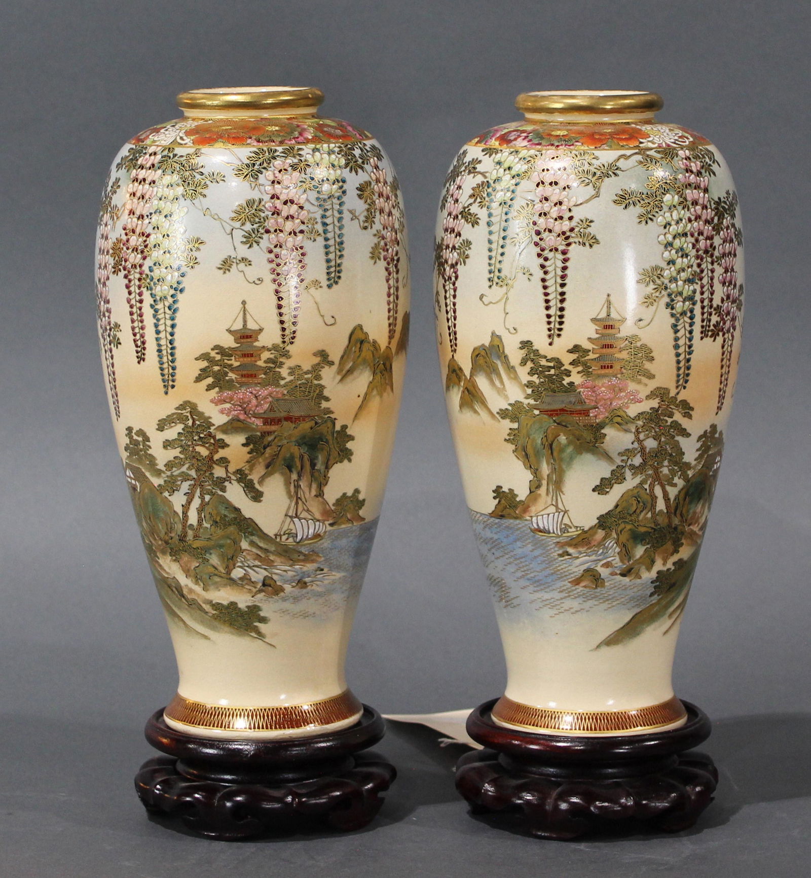 Pair Satsuma vases (1 of 1)