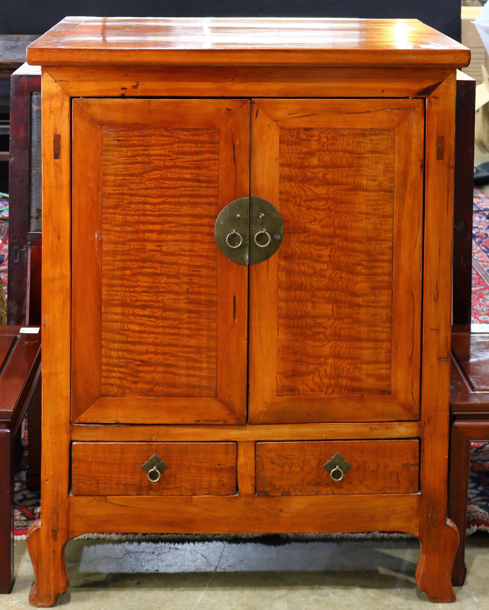 Chinese hard wood cabinet (1 of 2)