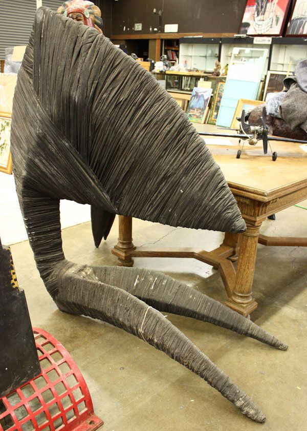 Sculpture, Lincoln Schatz, American: Mixed media sculpture (steel, canvas, tar), ''Too Full,'' 1991, by Lincoln Schatz (American, b. 1963), overall: 58''h x 56''w x 21''d