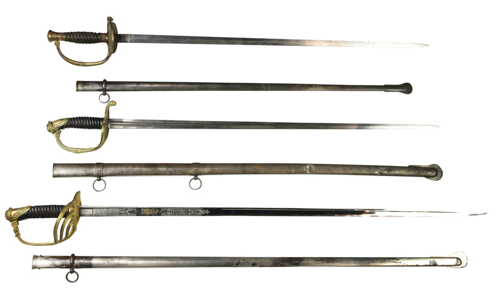 (lot of 3) French/Belgian officer swords (1 of 1)