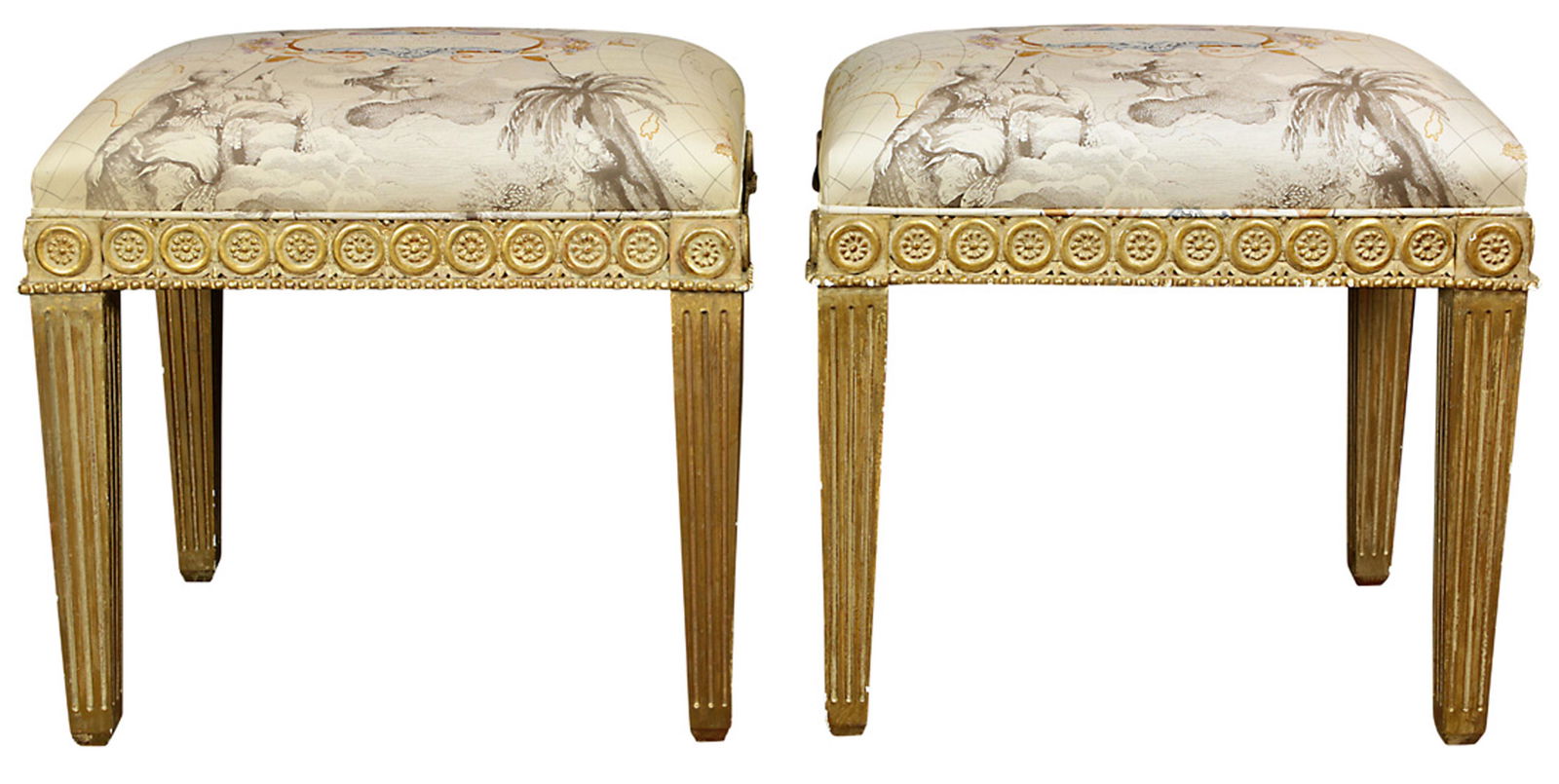 A pair of French Neoclassical style stools (1 of 3)