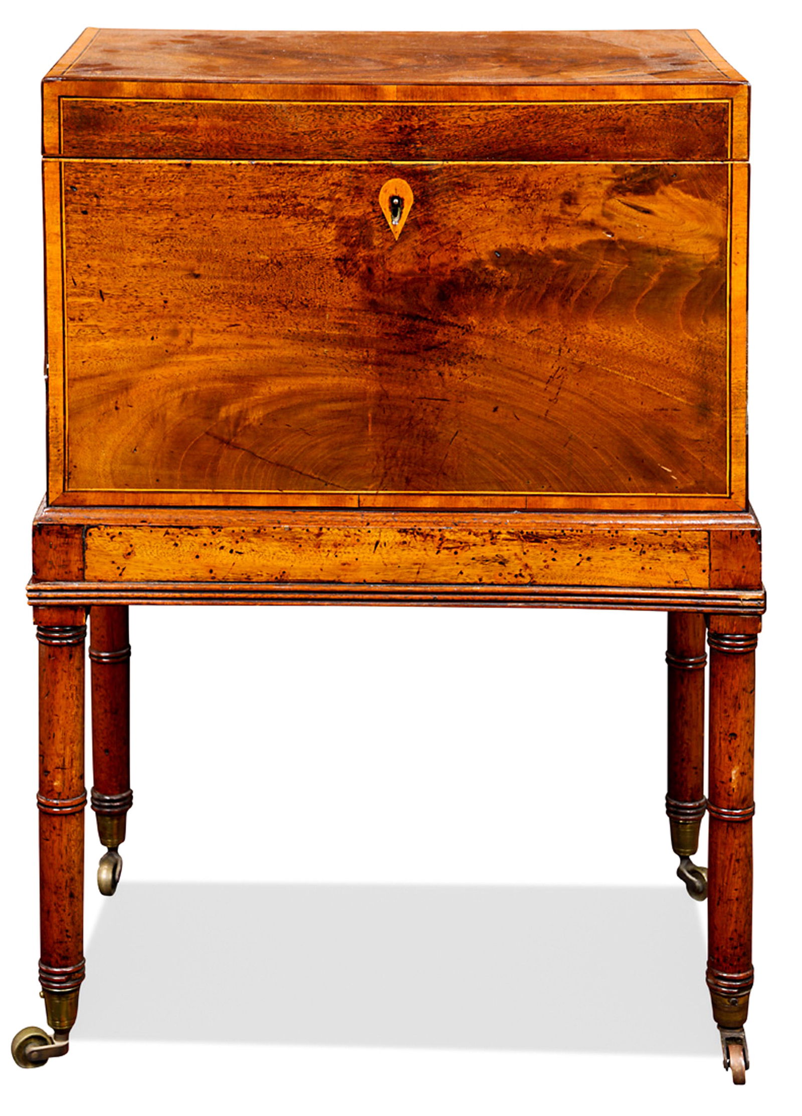 A Sheraton mahogany tea poy, circa 1750 (1 of 5)