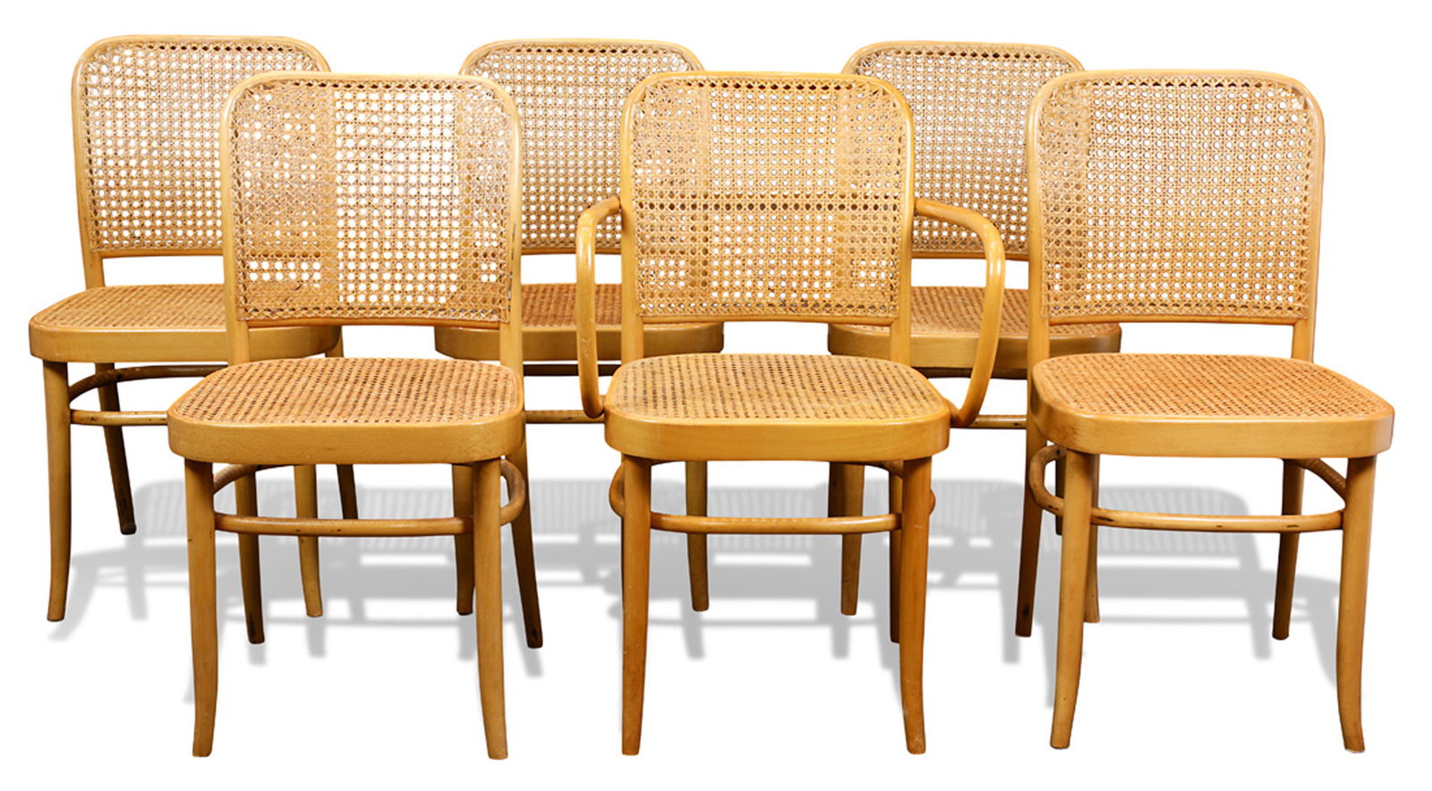 A group of Josef Hoffmann style bentwood cafe chairs (1 of 3)