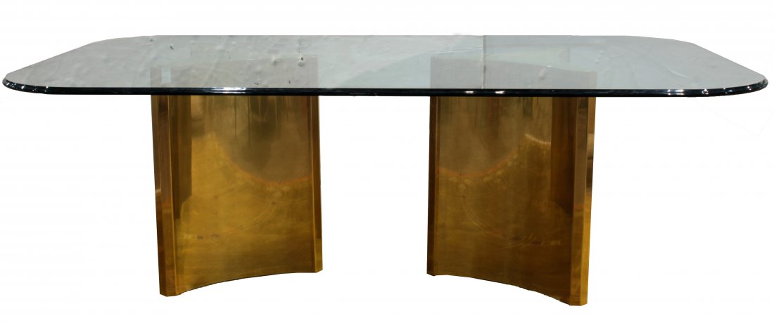 A Mastercraft brass dining table (1 of 3)