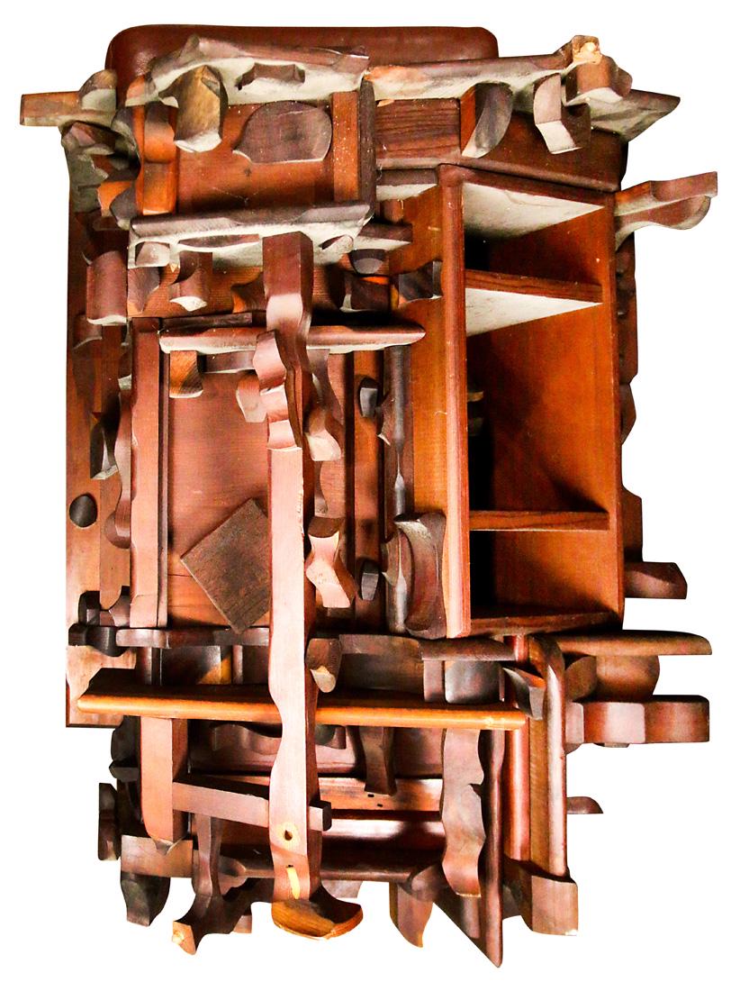 A Mabel Hutchinson style redwood wall construction (1 of 3)