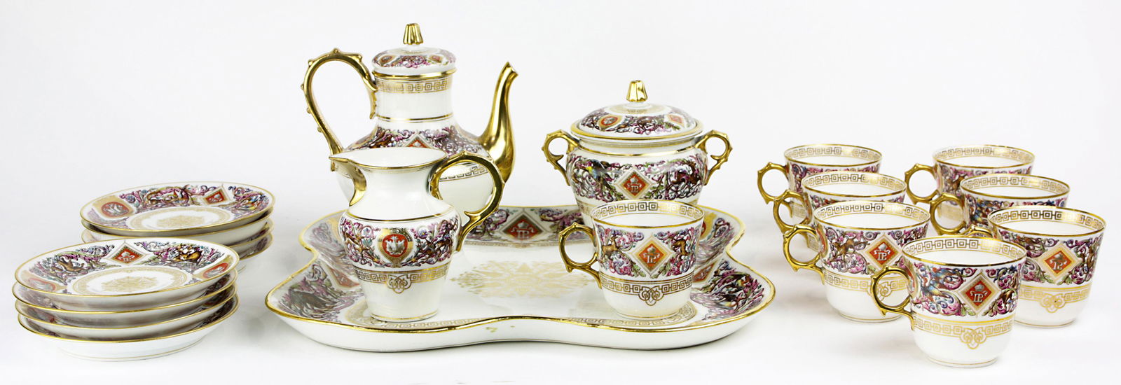 A Sevres Louis Philippe style Chateau of Fontainebleau, (1 of 2)