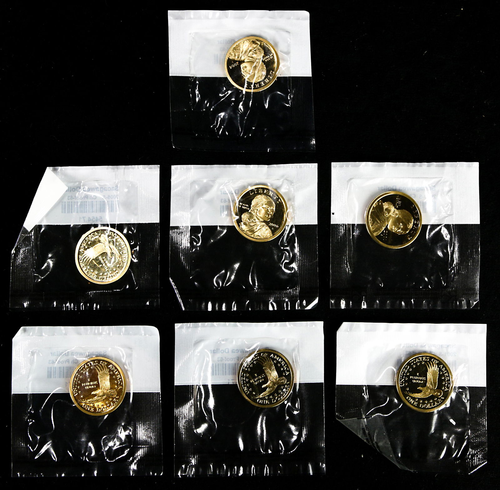 (lot of 7) Complete set of CH 63 proof Sacagawea (1 of 2)