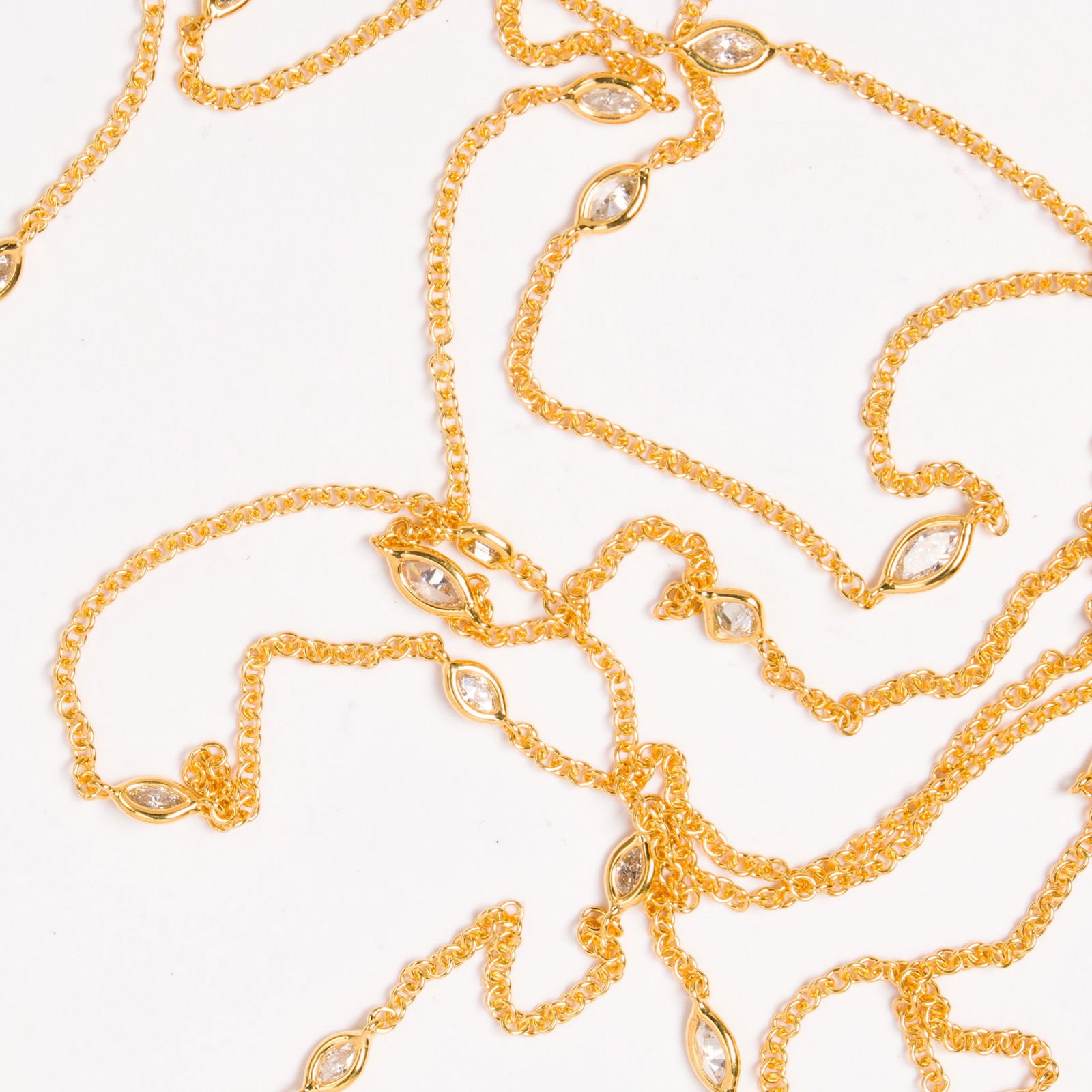 A diamond, and eighteen karat gold necklace (1 of 2)