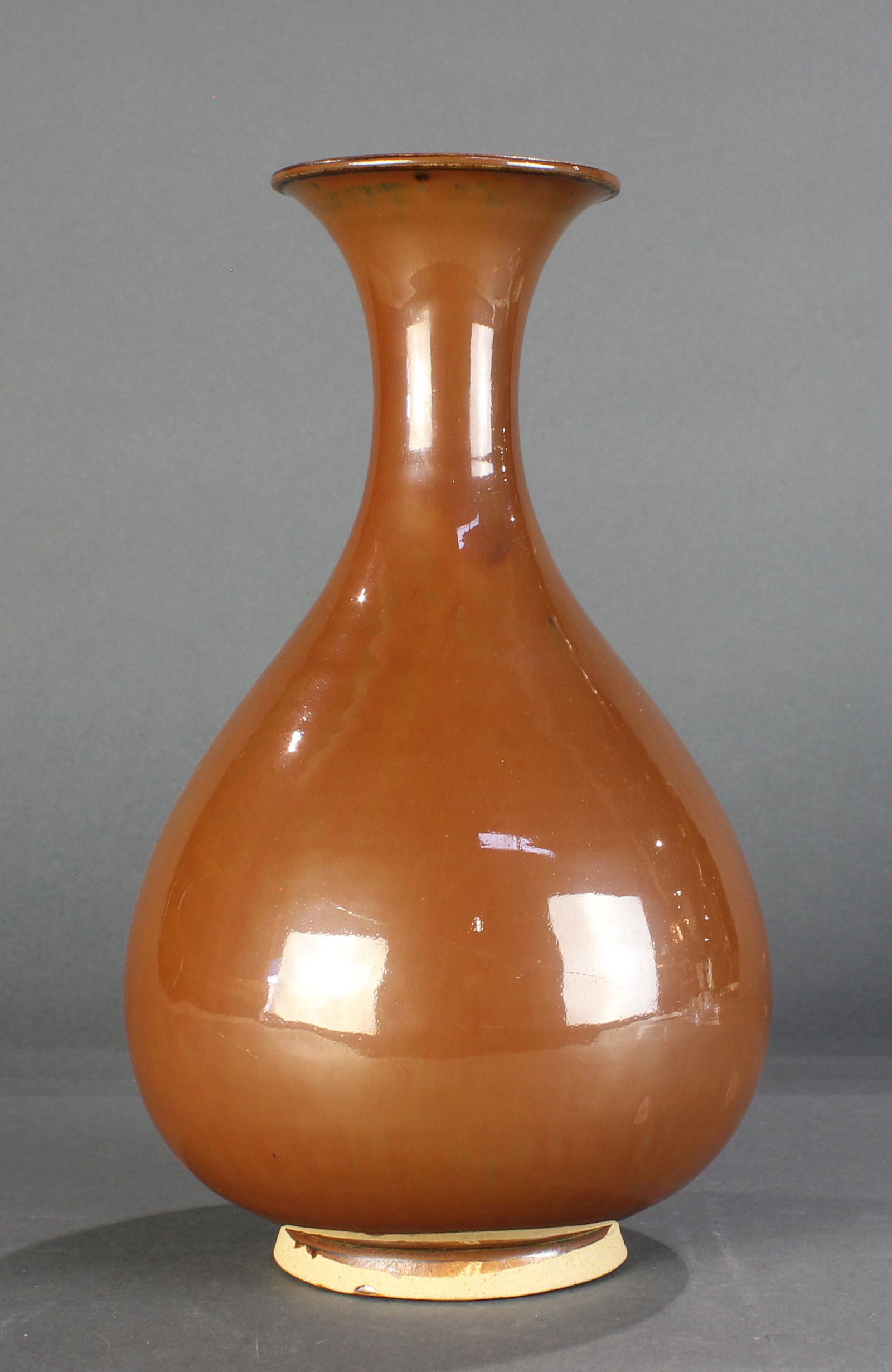 Chinese Yaozhou persimmon glaze vase (1 of 2)