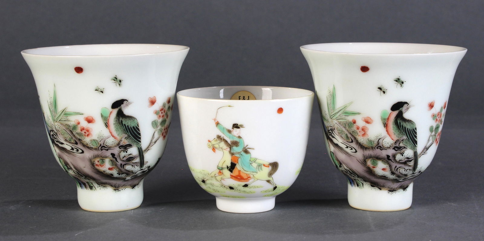 A lot of (3) Group of Chinese Famille Verte porcelain (1 of 4)