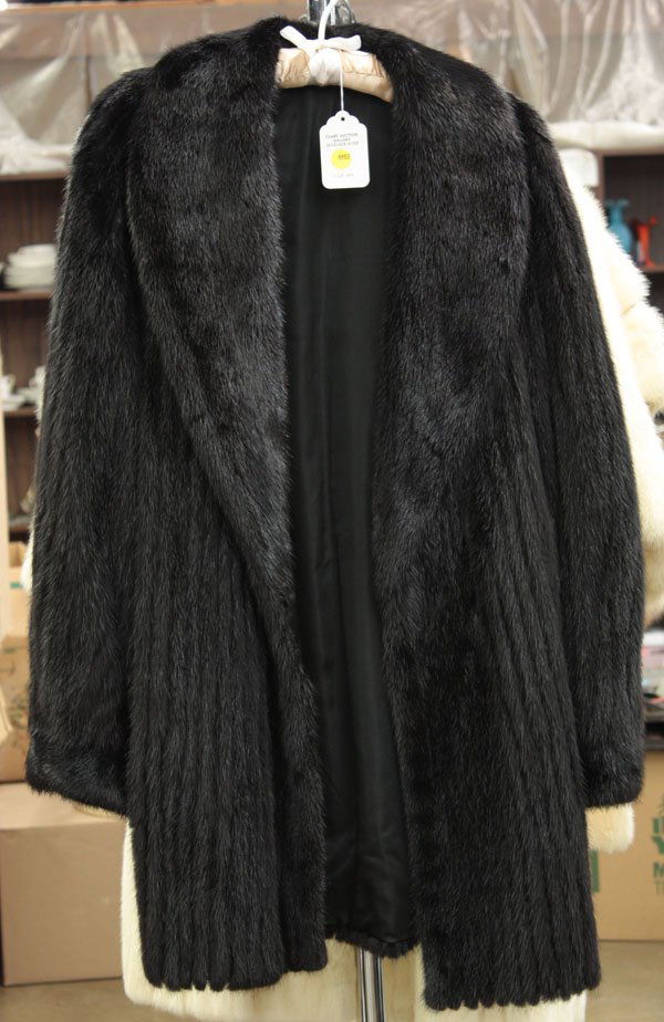 Retro black mink coat: Retro black mink coat, size 10/12