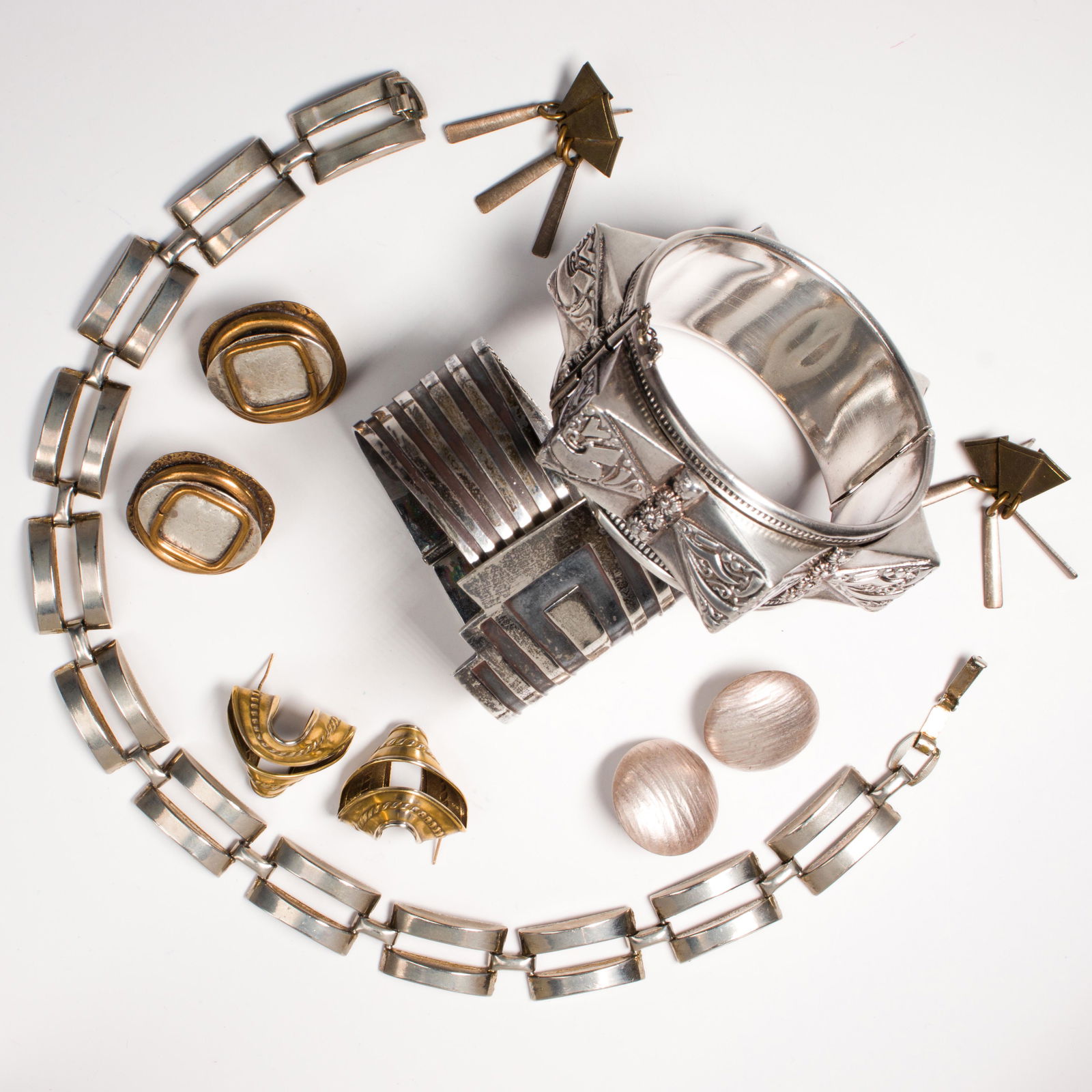 A group of silver and mixed metal jewelry (1 of 1)