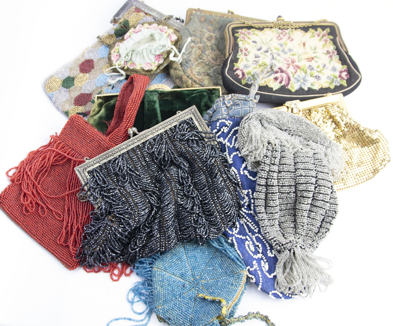 Group of vintage coin and evening purses, including (1 of 2)