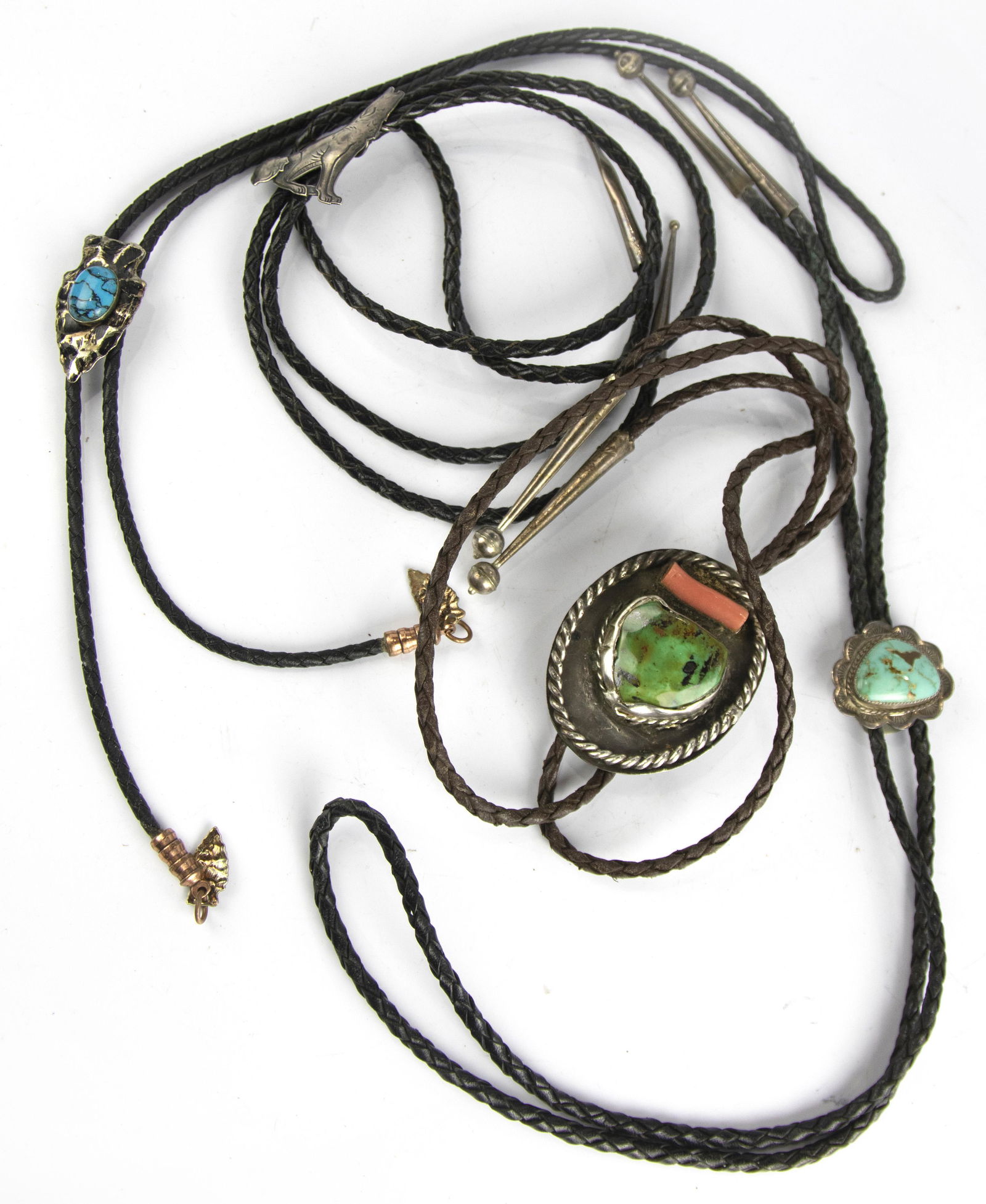 (lot of 4) Group of Native American bolo ties (1 of 1)