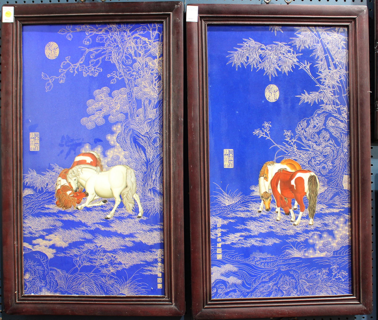(4) Porcelain plaques, horse (1 of 3)