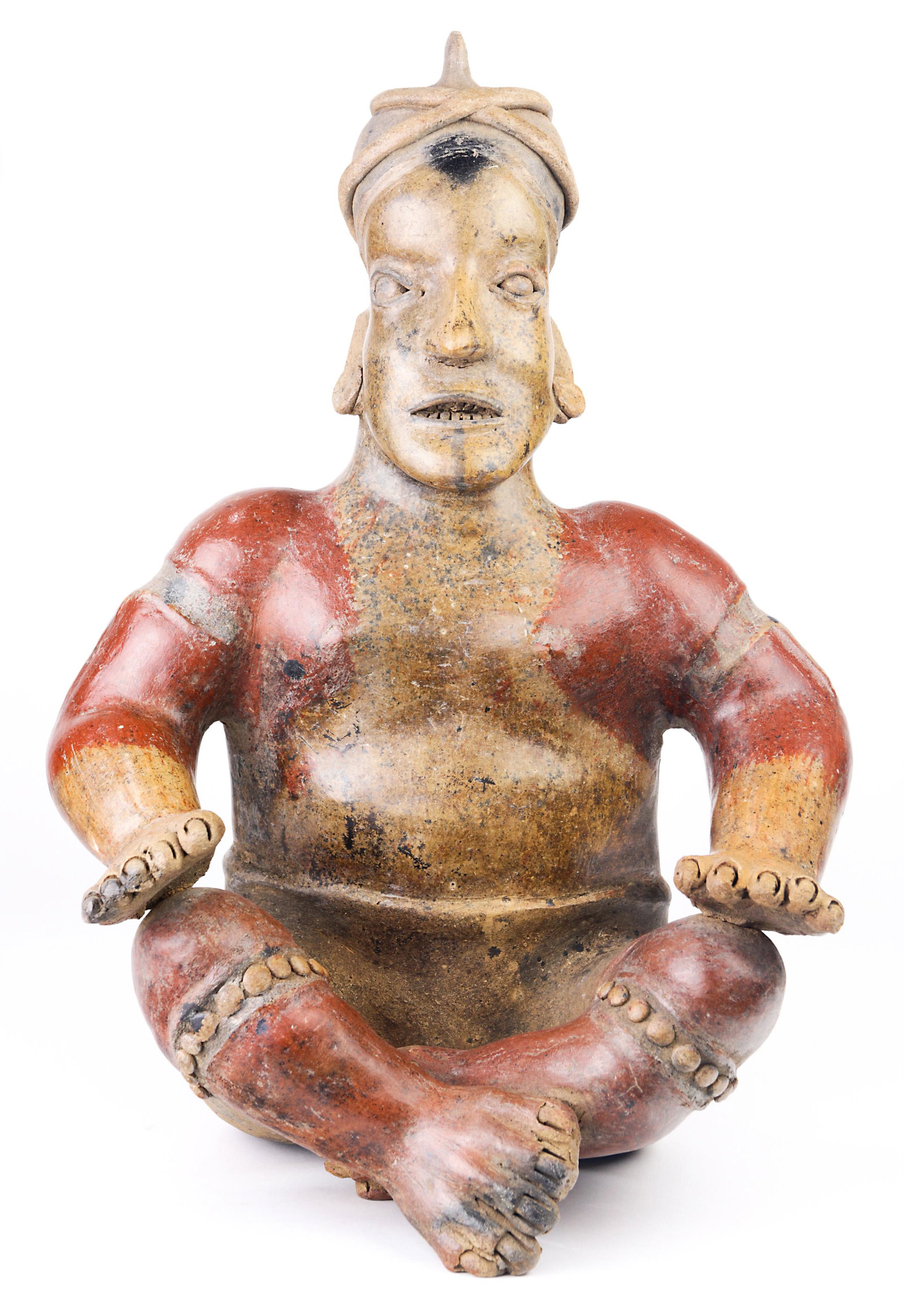 A Pre Columbian Jalisco seated figure West Mexico (1 of 6)