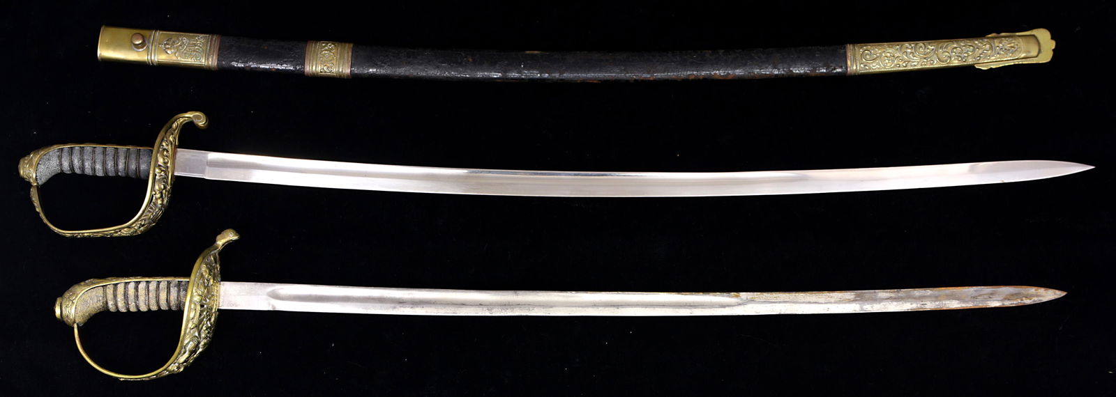 (lot of 2) late 19th century Austrian swords (1 of 6)