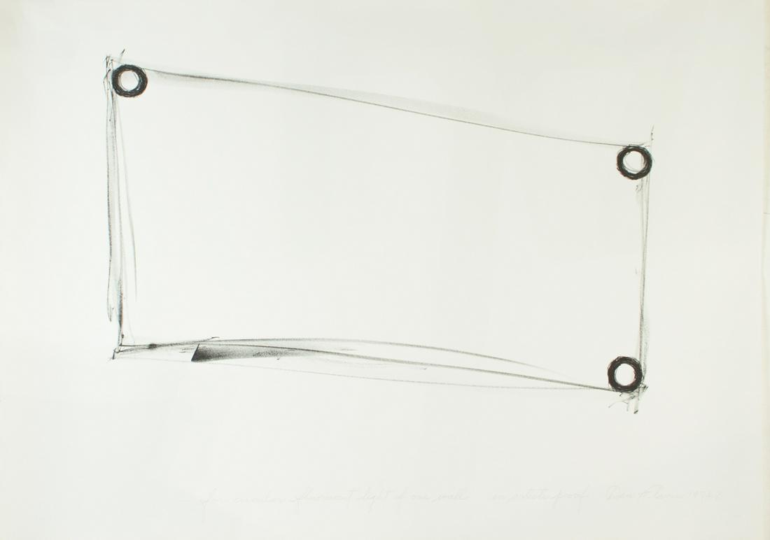 Print, Dan Flavin: Dan Flavin (American, 1933-1996), "For Circular Fluorescent Light of One Wall (to Heiner Friedrich)," 1974, lithograph on Rives BFK, pencil signed and dated lower right, titled lower left/center, arti