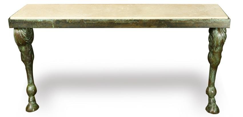 A Blackman Cruz Workshop patinated bronze Equus console (1 of 4)