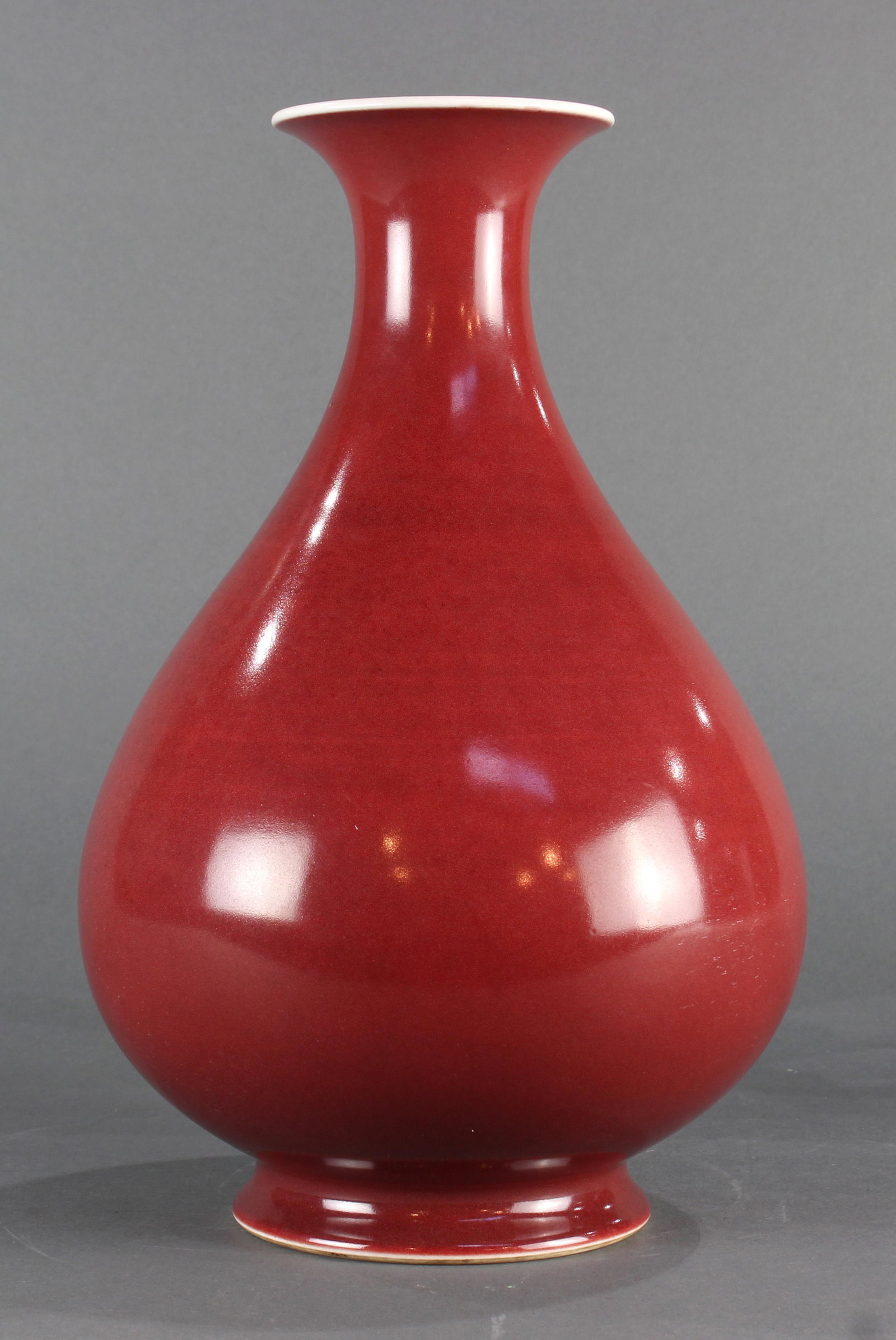 A Copper-Red-Decorated Vase, Yuhuchun Vase, with Six - (1 of 2)