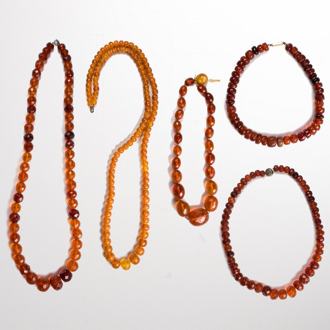 A group of amber necklaces (1 of 1)