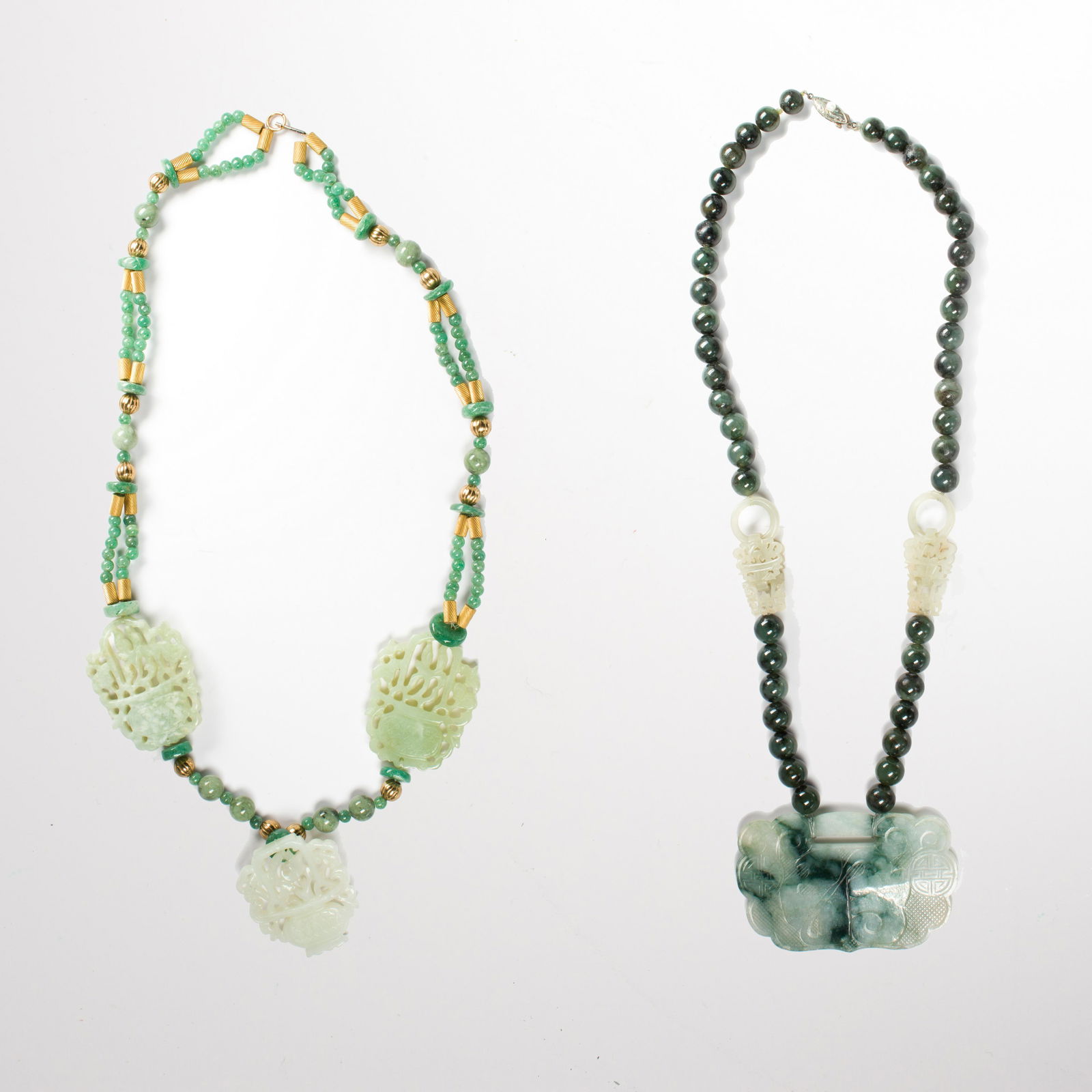 A group of jade bead necklaces (1 of 1)