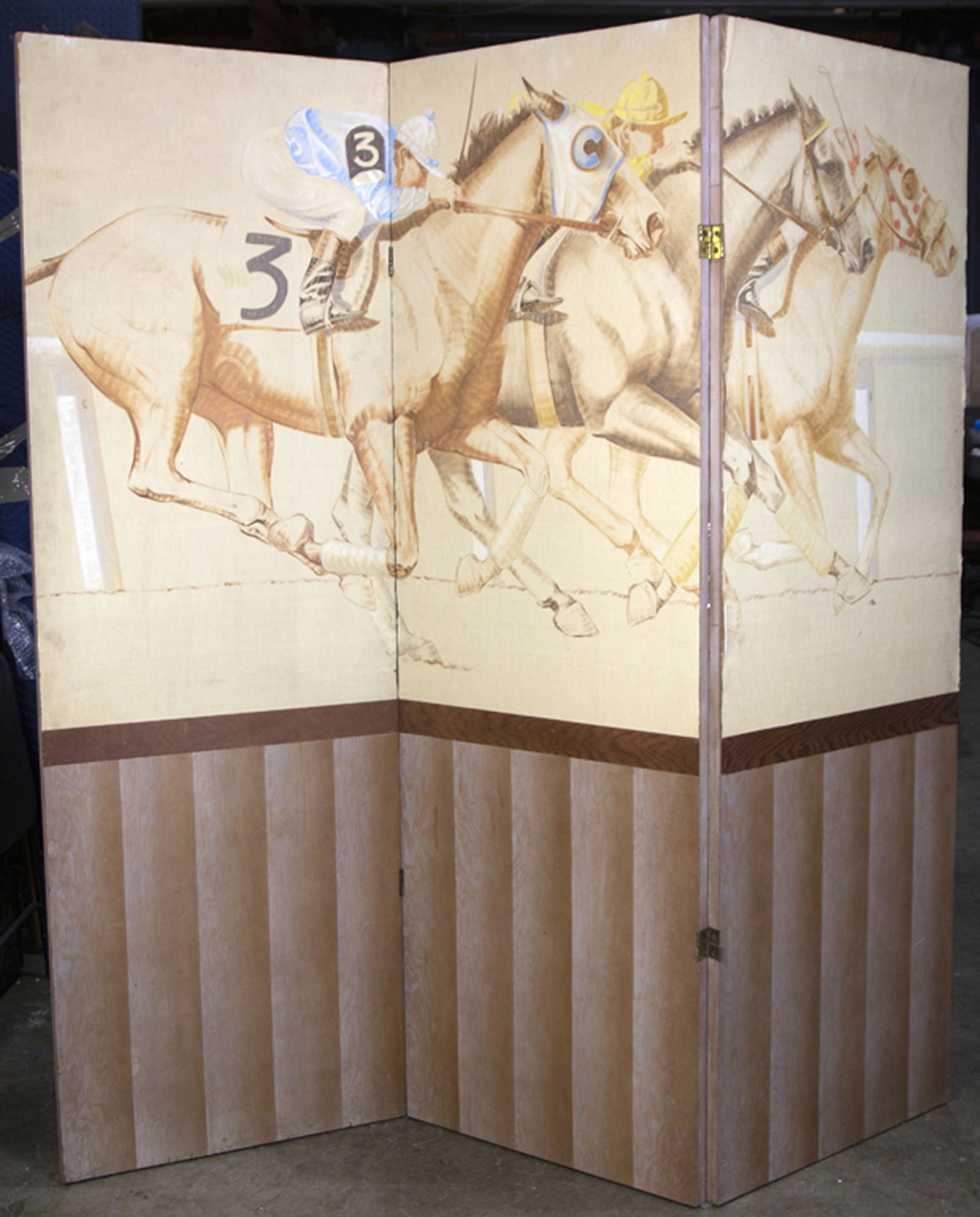 Painted Screen, The Horse Race (1 of 2)