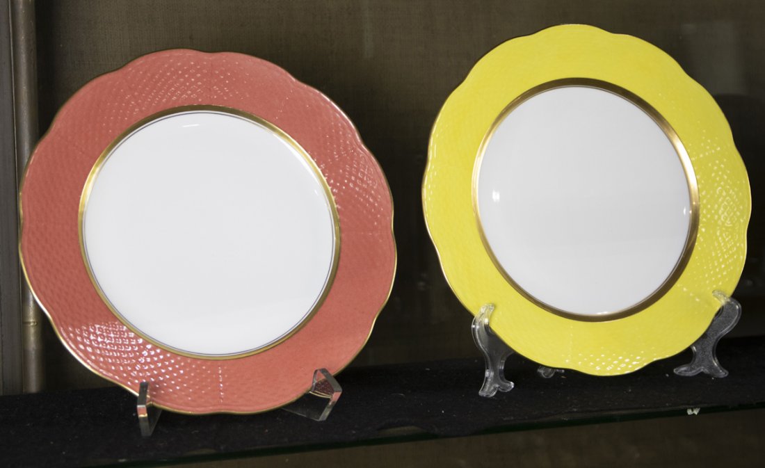 (lot of 2) Herend porcelain chargers (1 of 1)