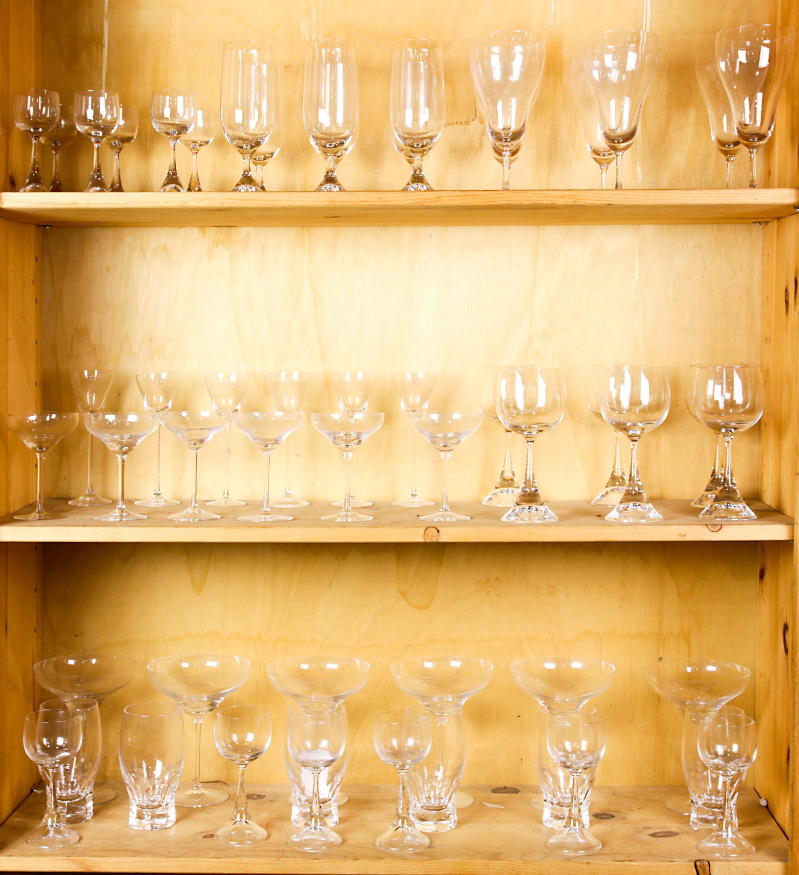 Three shelves of Rosenthal Studio-linie stemware (1 of 1)