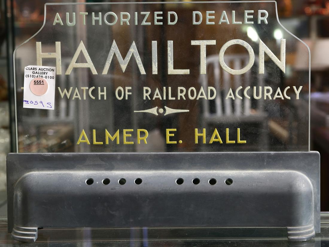 Hamilton watch illuminated display sign (1 of 1)