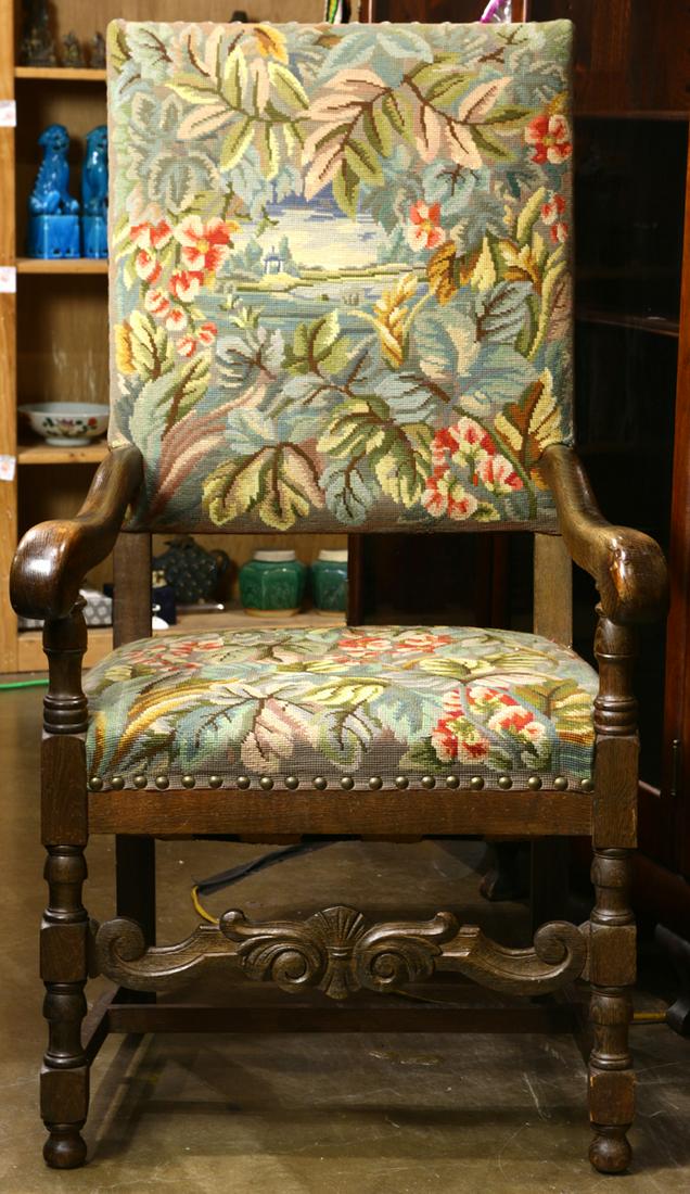 An English high back fireside chair (1 of 1)