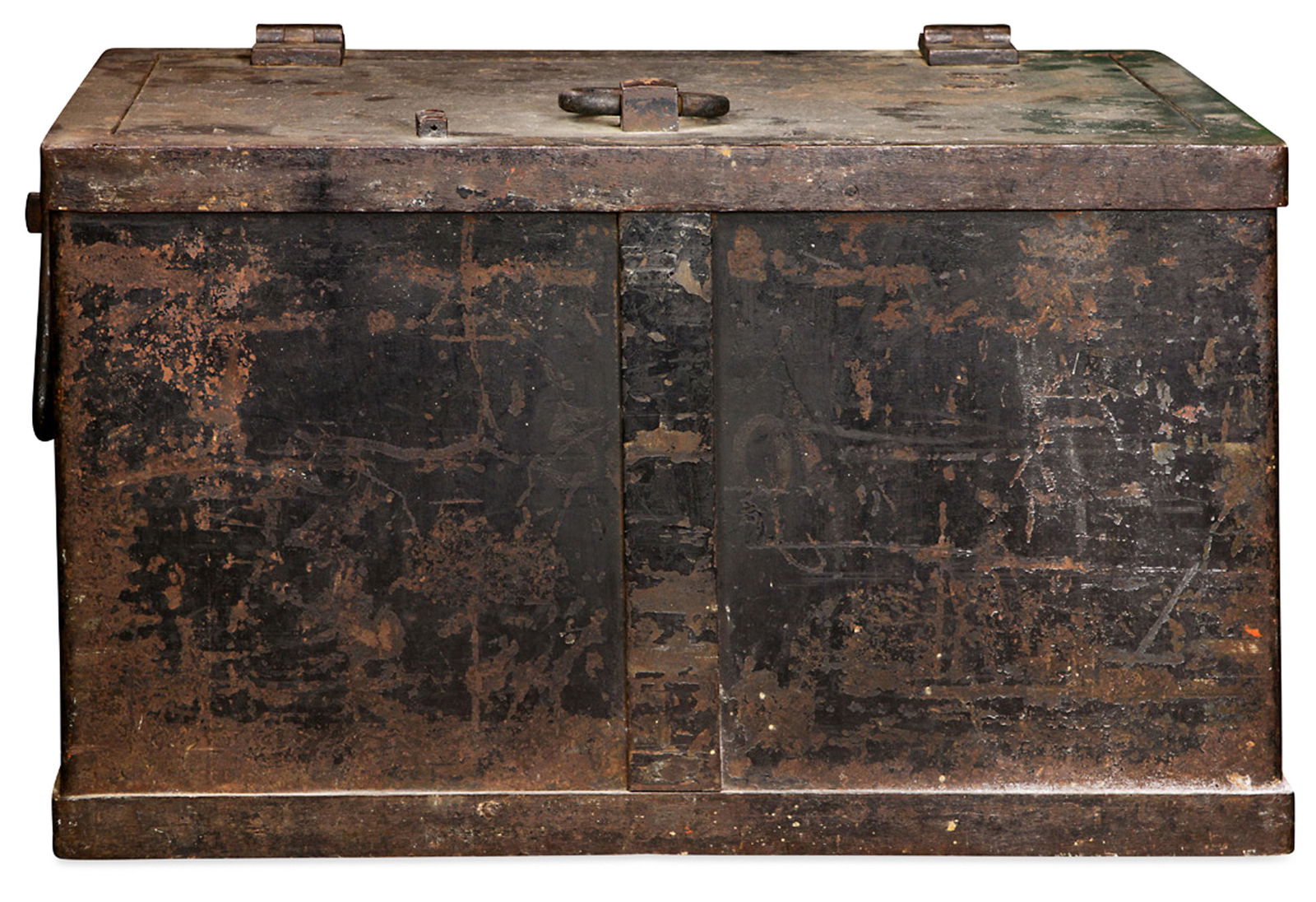 A Continental or English cast iron strong box (1 of 5)