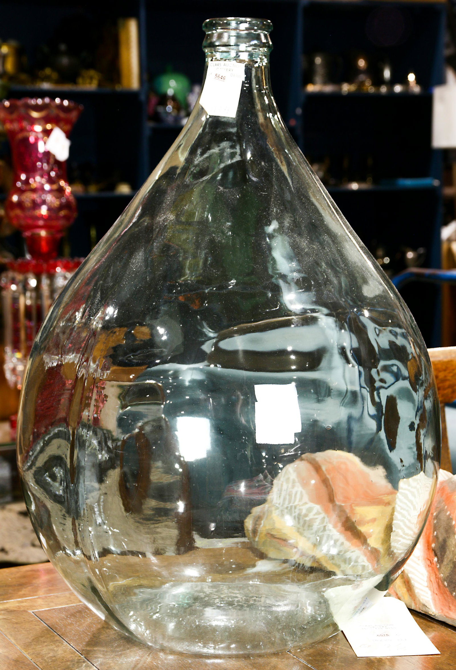 Large french glass wine jar: Large french glass wine jar 20"h x 13"w