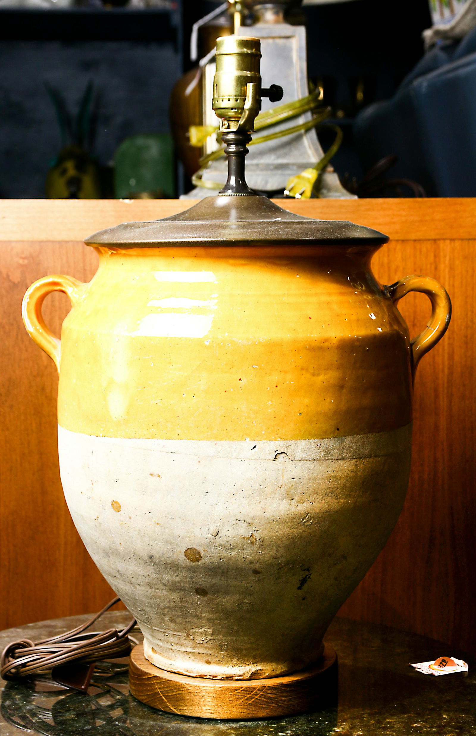 An urn form ceramic handled vase (1 of 1)