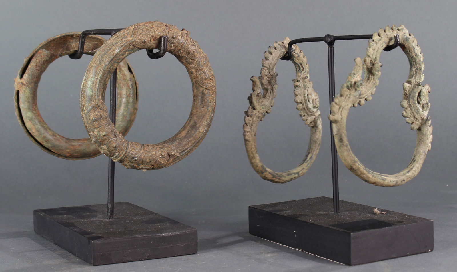 (lot of 4) Southeast Asian verdigris patinated (1 of 6)