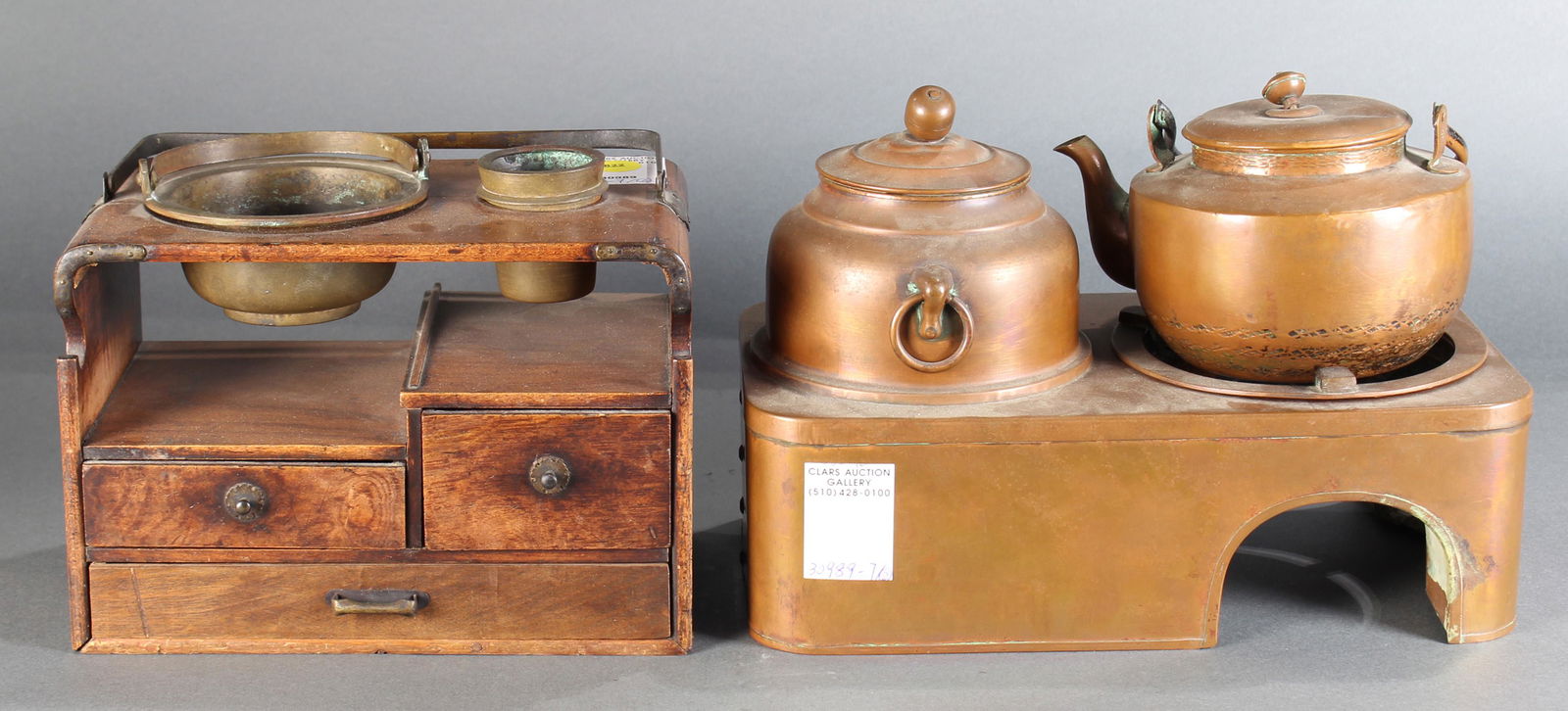 (lot of 2) Japanese tabletop cabinets (1 of 2)