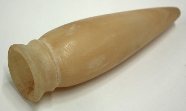 Alabaster amphoriskos, Roman, 200 BC-200 AD: Alabaster amphoriskos, Roman, 200 BC-200 AD or possibly earlier. Provenance: property of a 19th century maritime family