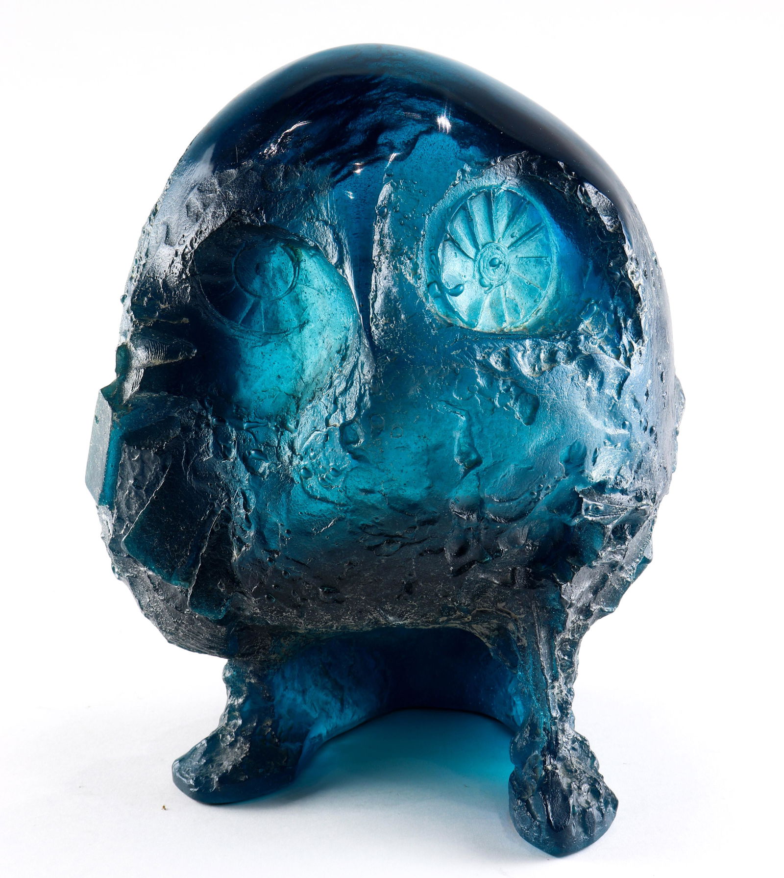 A Daum pate de verre figural sculpture of an owl (1 of 4)
