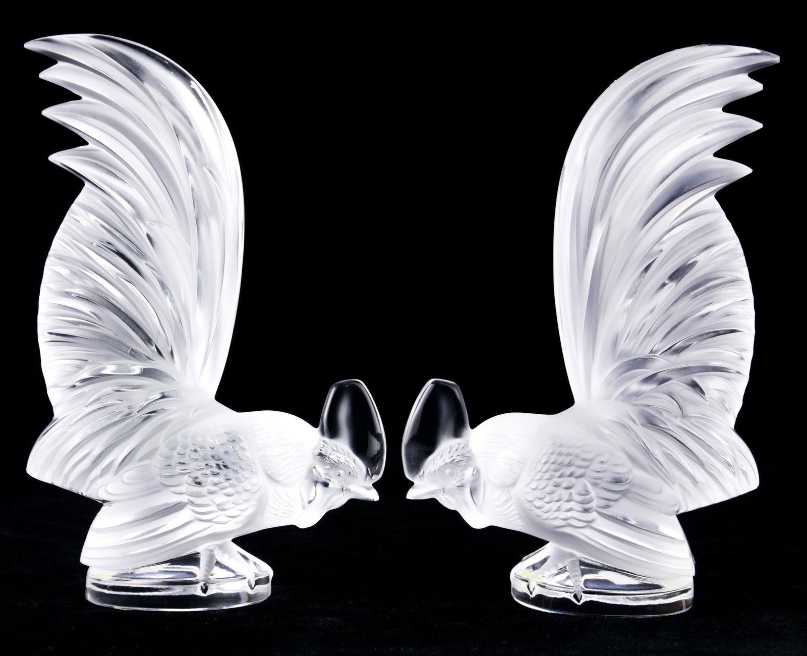 A pair of Lalique, France, frosted glass figural (1 of 6)
