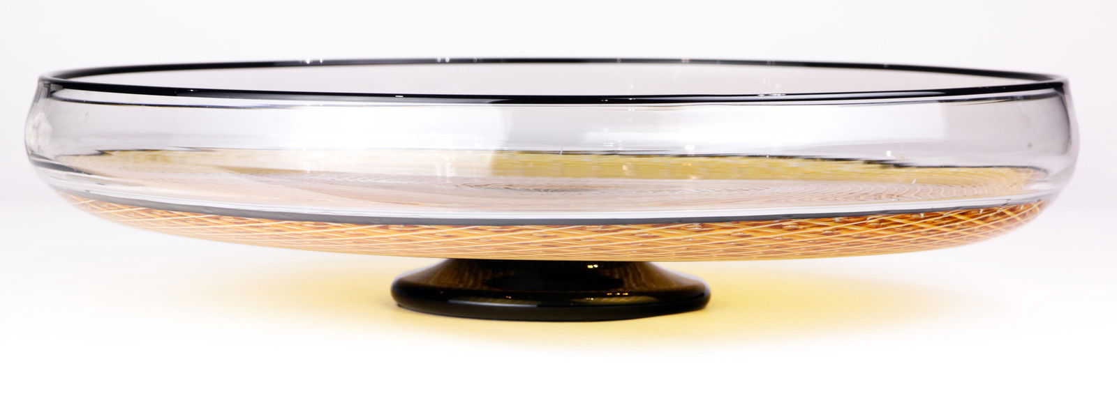 A Kenny Pieper blown glass footed centerpiece bowl (1 of 4)