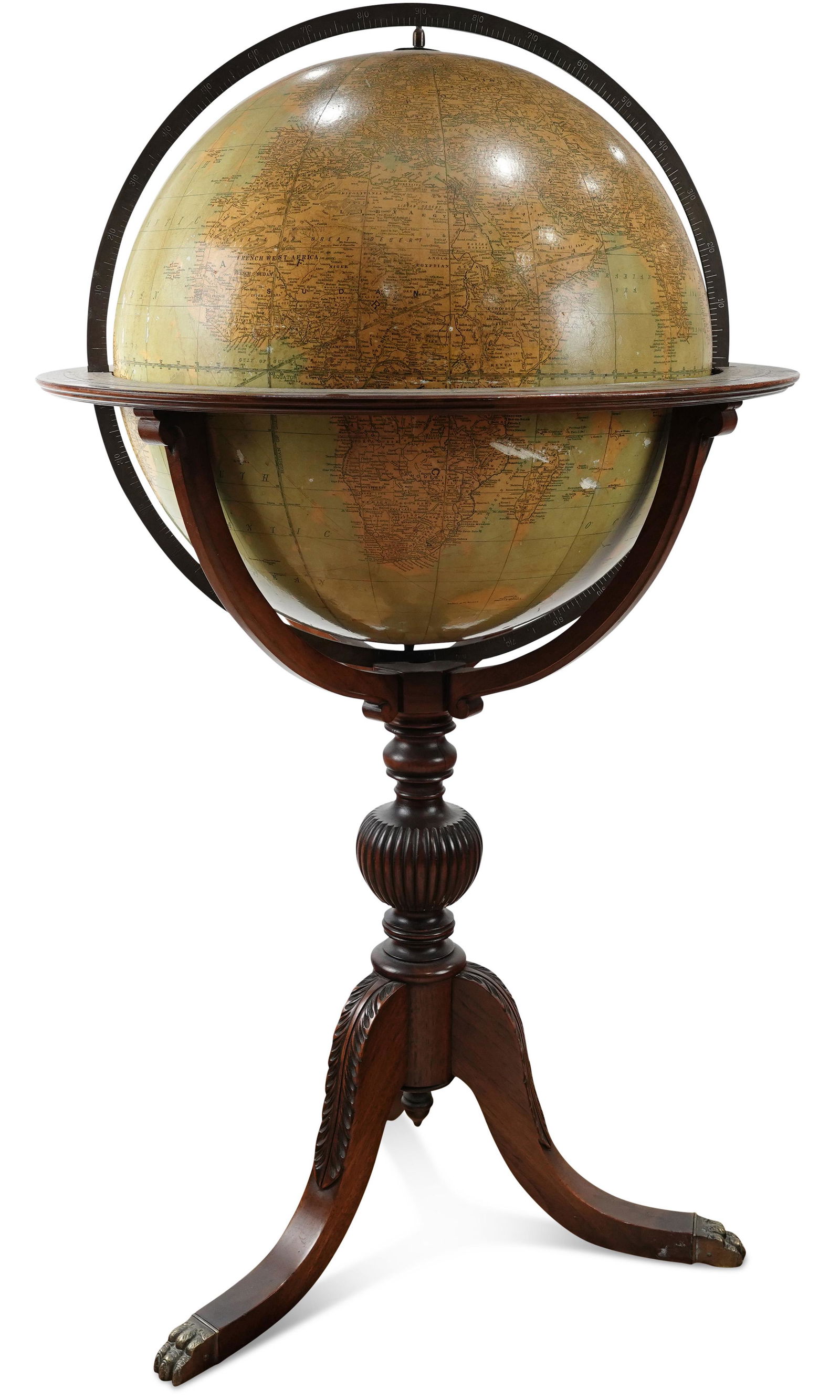 A Regency style Rand McNally 18" globe on stand (1 of 4)
