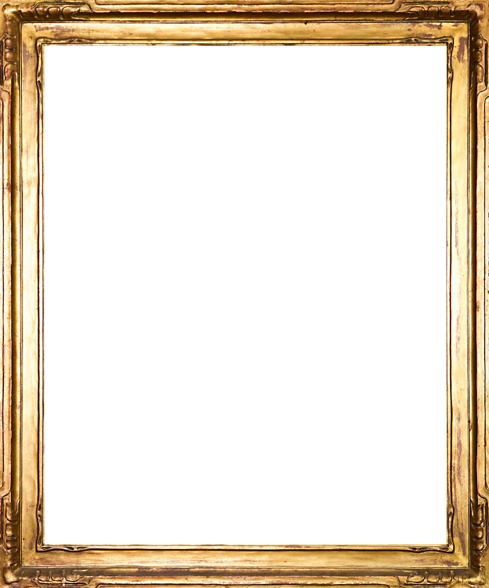 Newcomb Macklin Arts and Crafts handcarved frame;: Newcomb Macklin Arts and Crafts handcarved frame; rabbet 32.25" x 26.25", overall 37.5"h x 31.5"w