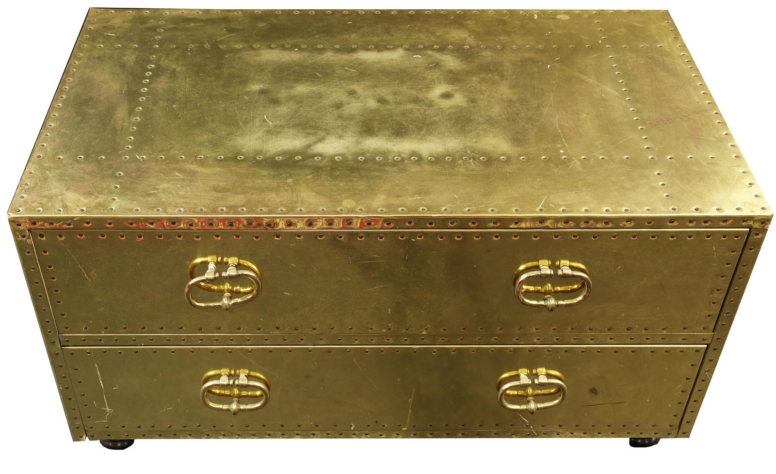 A Hollywood Regency style brass chest (1 of 6)