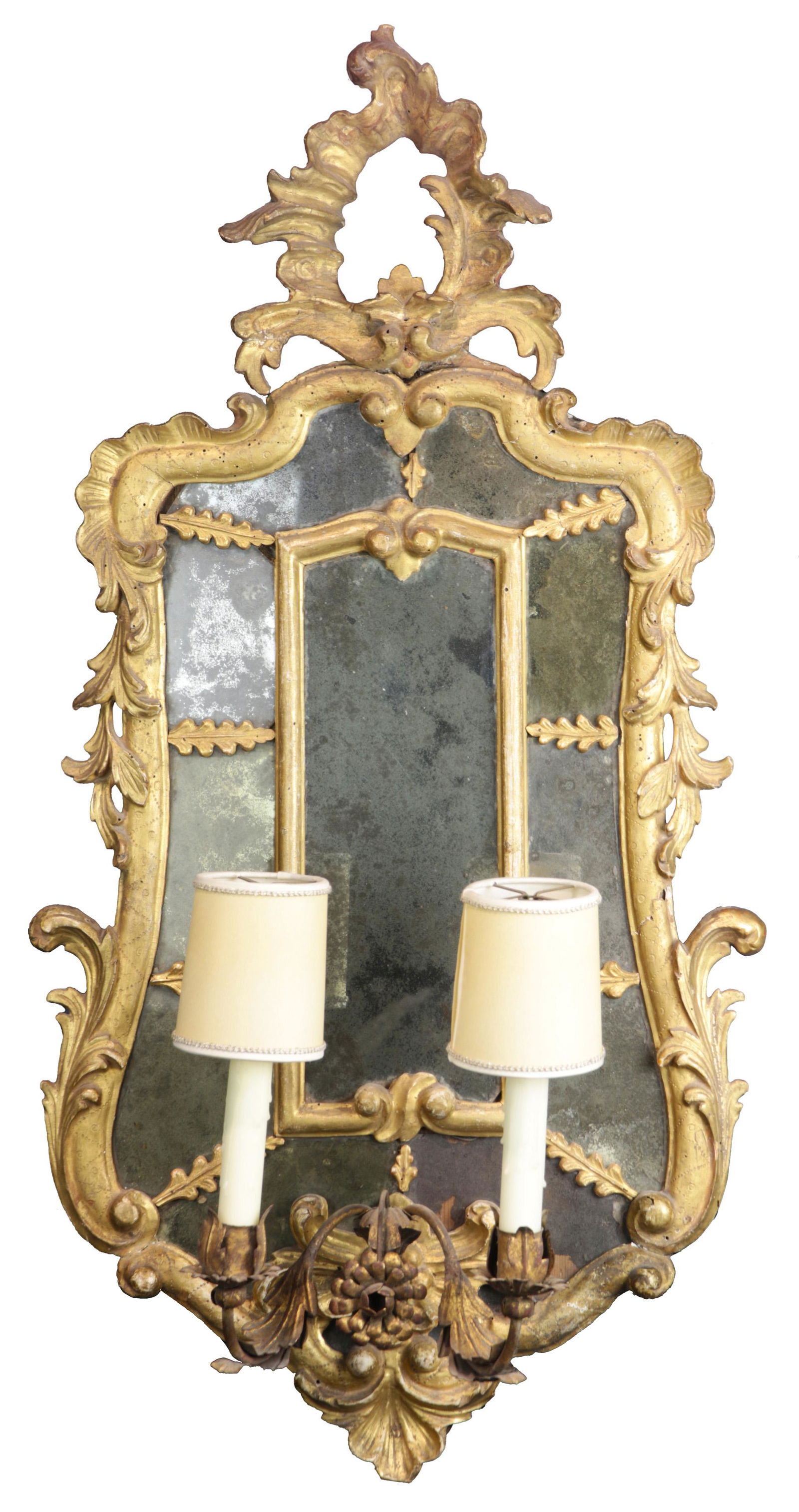 A pair of French two light girandoles circa 1860 (1 of 2)
