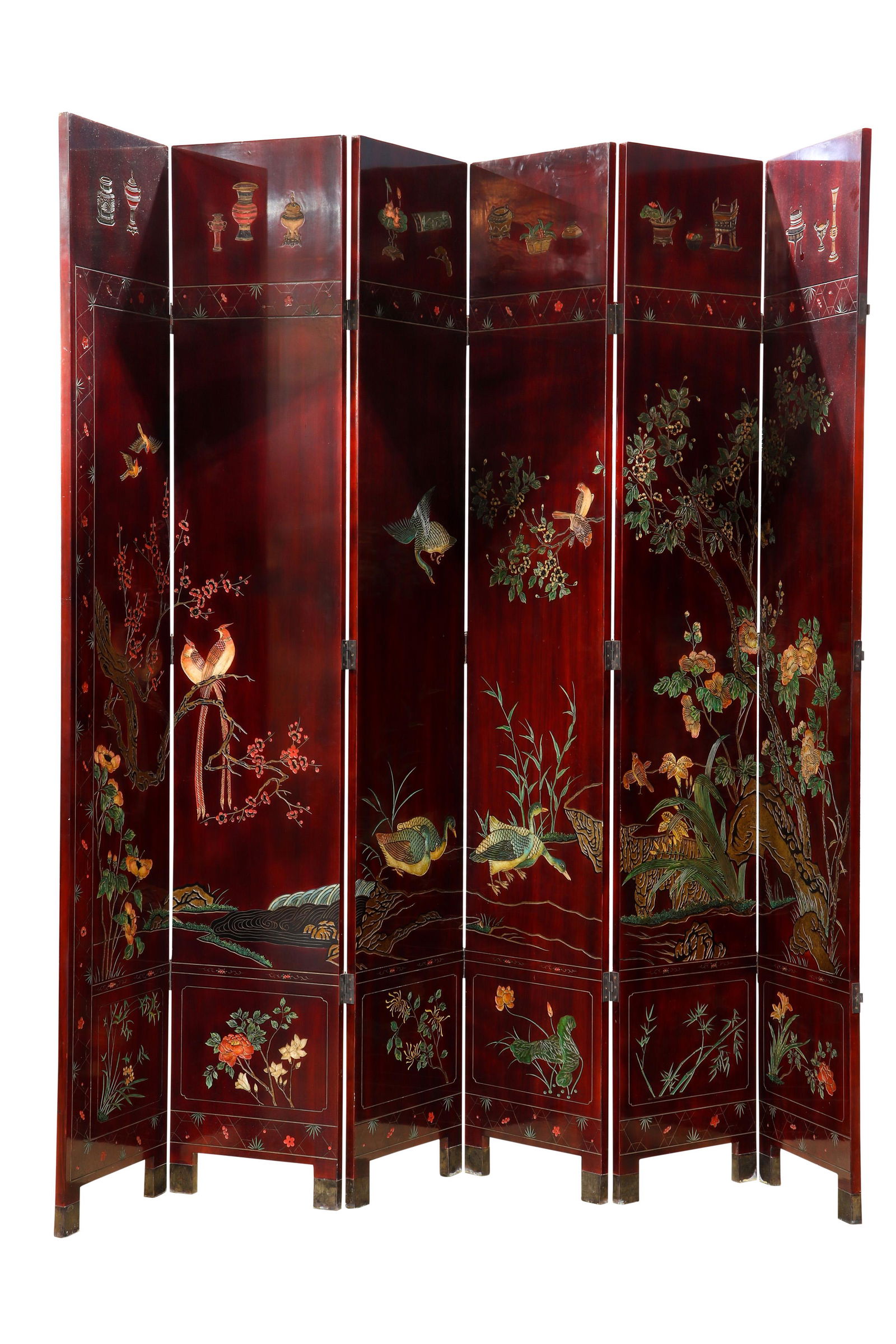 A Chinese twelve panel coromandel screen (1 of 8)