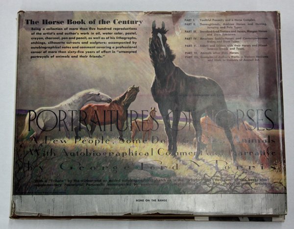 Book: 'Portraitures of Horses: Morris: Book: 'Portraitures of Horses: A Few People, Some Dogs & Other Animals With Autobiographical Comment and Narrative' by George Ford Morris, published by Fordacre Studios, 1952