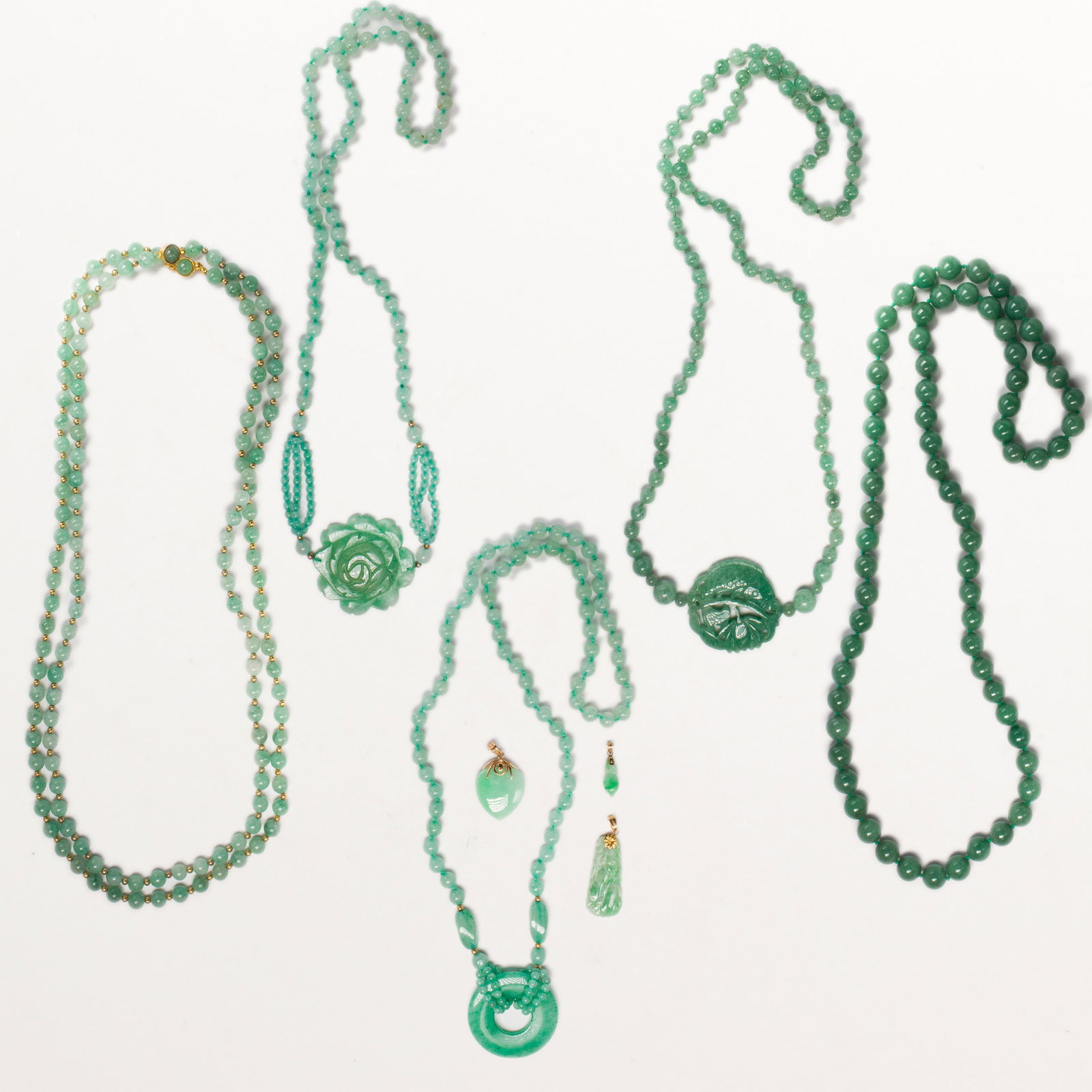 A group of aventurine and jade jewelry (1 of 1)
