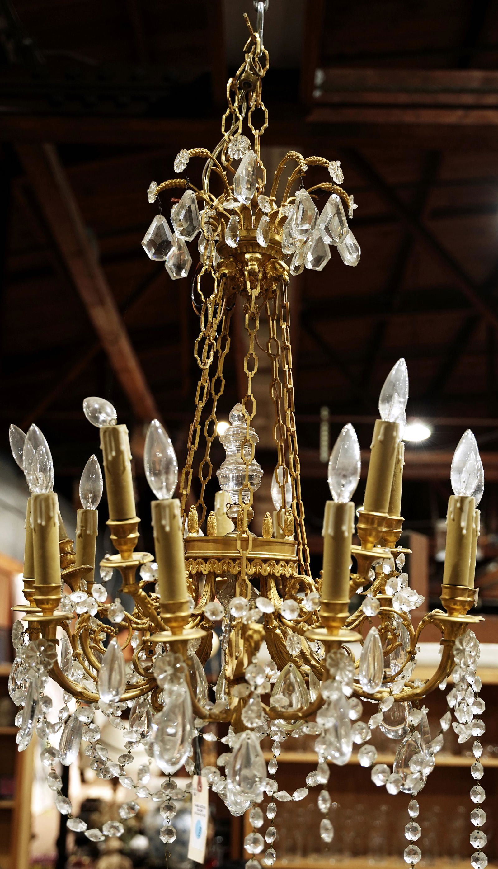 A continental gilt bronze chandelier (1 of 1)