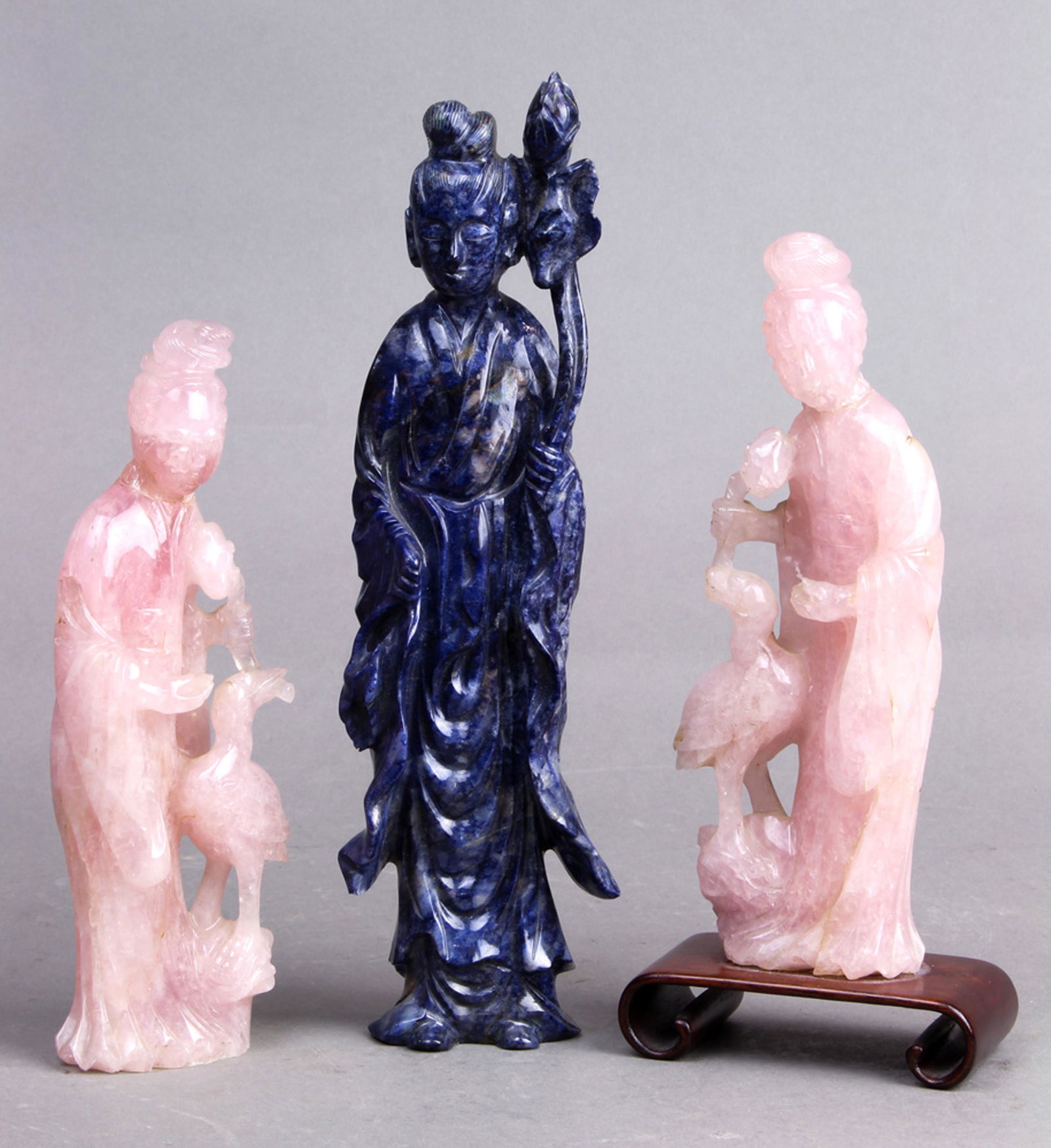 (Lot of 3) Three Chinese hardstone carvings (1 of 17)
